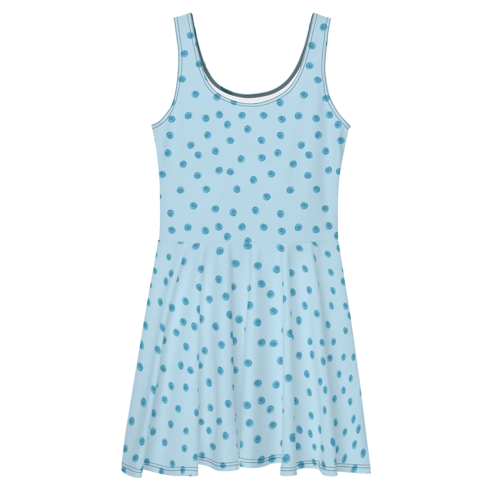 Sommerkleid Blaue Blaubeeren Muster Sommerkleid, Kleid, Skaterkleid, Blaubeeren Muster, Heidelbeeren Muster, Blueberries