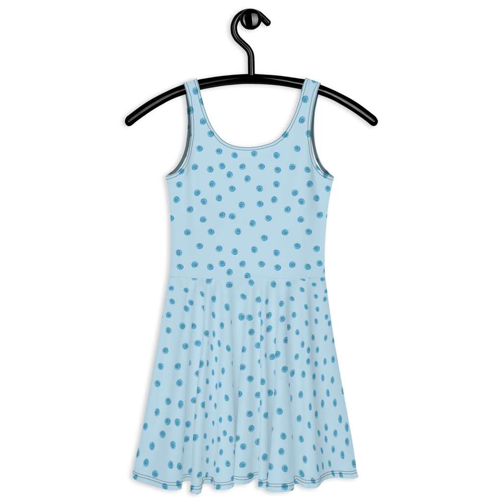 Sommerkleid Blaue Blaubeeren Muster Sommerkleid, Kleid, Skaterkleid, Blaubeeren Muster, Heidelbeeren Muster, Blueberries