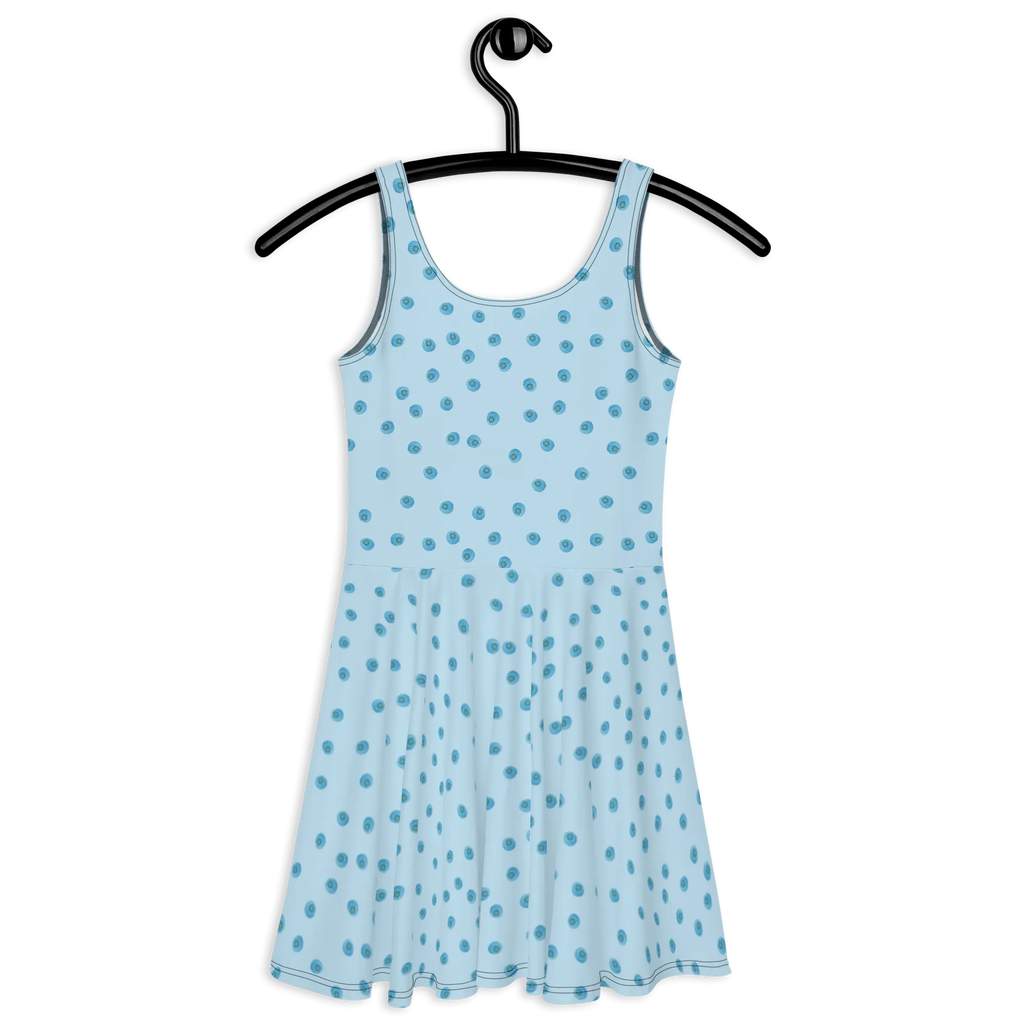 Sommerkleid Blaue Blaubeeren Muster Sommerkleid, Kleid, Skaterkleid, Blaubeeren Muster, Heidelbeeren Muster, Blueberries