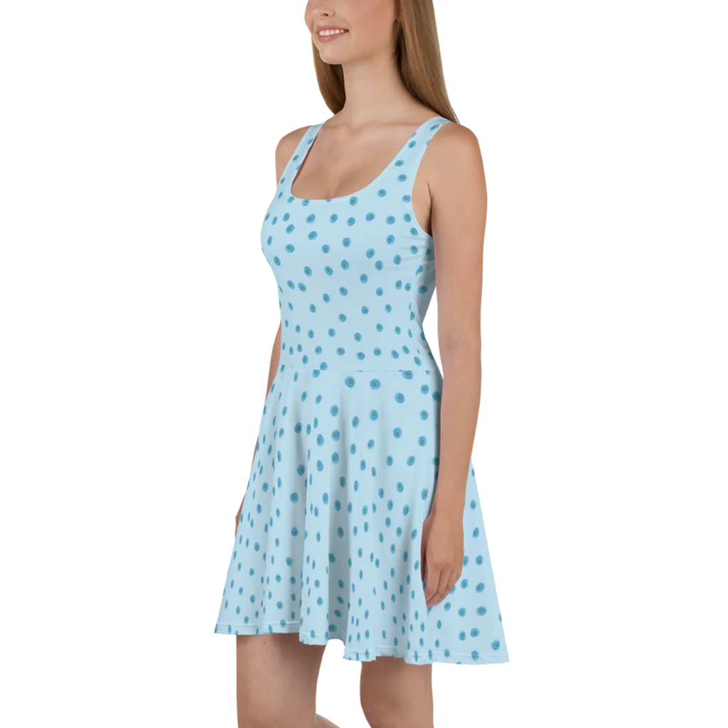 Sommerkleid Blaue Blaubeeren Muster Sommerkleid, Kleid, Skaterkleid, Blaubeeren Muster, Heidelbeeren Muster, Blueberries