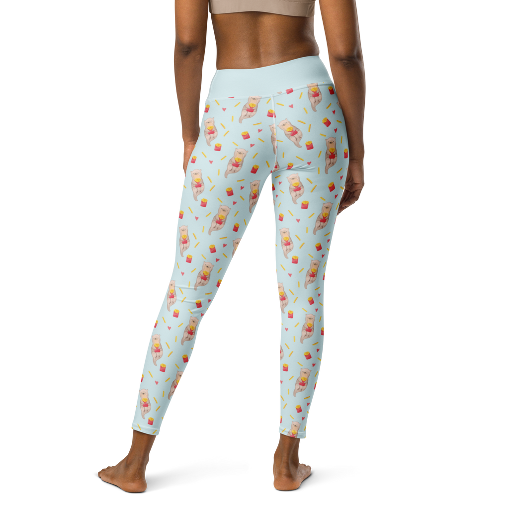 Yogahose Otter Pommes Muster Yogapants, Yogaleggings, Yogaleggins, Yogahose Damen, Yogahose, Frauen, Yogahose Mädchen, Yogahose Kinder, Yogahose Herren, Yogahose Männer, Otter Muster, Pommes Muster, Otter, Pommes