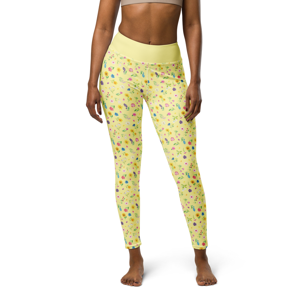 Yogahose Bunte Blumenwiese Muster Yogapants, Yogaleggings, Yogaleggins, Yogahose Damen, Yogahose, Frauen, Yogahose Mädchen, Yogahose Kinder, Yogahose Herren, Yogahose Männer, Blumen Muster, Wildblumen Muster, Blumenwiese, Flower Power, Blumenmädchen