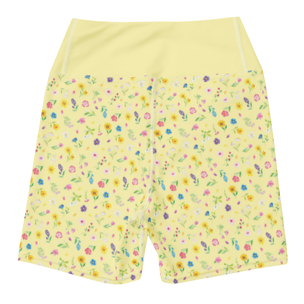 Yoga Shorts Bunte Blumenwiese Muster Yoga Shorts, Yogashorts, Sporthose, Sportshorts, Fitnesshose, Sportshorts Damen, Yoga Shorts Damen, Yogabekleidung, Sportbekleidung, Blumen Muster, Wildblumen Muster, Blumenwiese, Flower Power, Blumenmädchen