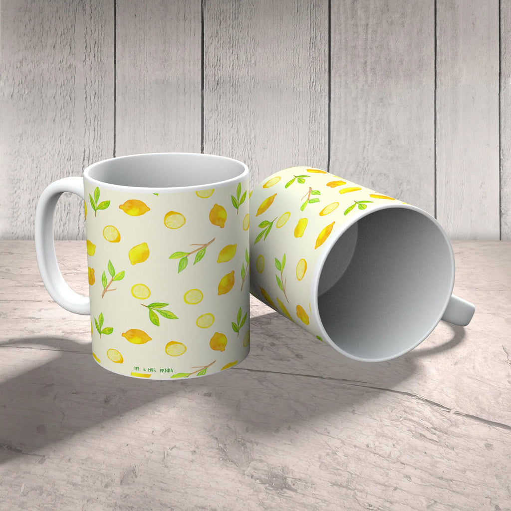 Tasse Frische Zitronen Muster Tasse, Kaffeetasse, Teetasse, Becher, Kaffeebecher, Teebecher, Keramiktasse, Porzellantasse, Büro Tasse, Geschenk Tasse, Tasse Sprüche, Tasse Motive, Kaffeetassen, Tasse bedrucken, Designer Tasse, Cappuccino Tassen, Schöne Teetassen, Zitronen Muster, Zitrusfrüchte Muster, Zitrone