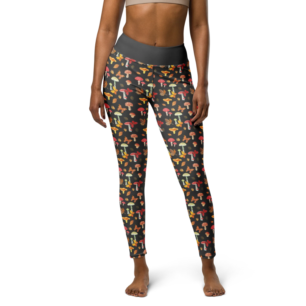 Yogahose Pilze Schmetterlinge Muster Yogapants, Yogaleggings, Yogaleggins, Yogahose Damen, Yogahose, Frauen, Yogahose Mädchen, Yogahose Kinder, Yogahose Herren, Yogahose Männer, Pilz Muster, Schmetterling Muster, Schmetterlinge, Nachtfalter, Pilze