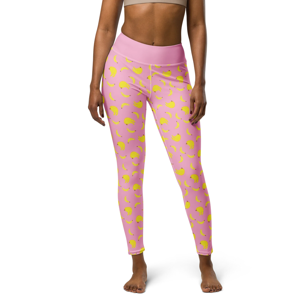 Yogahose Bananen Staude Muster Yogapants, Yogaleggings, Yogaleggins, Yogahose Damen, Yogahose, Frauen, Yogahose Mädchen, Yogahose Kinder, Yogahose Herren, Yogahose Männer, Bananen Muster