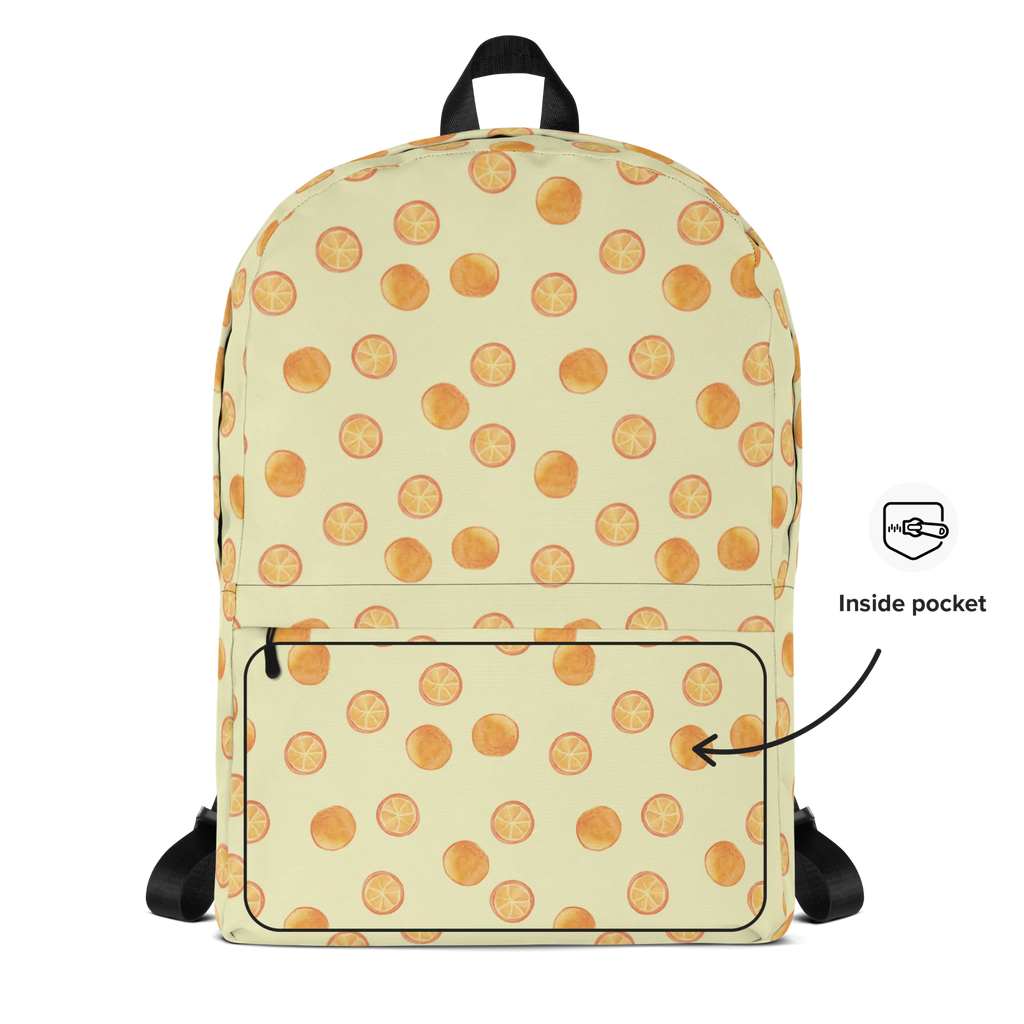 Backpack Citrus Orange Rucksack, Laptoprucksack, Notebookrucksack, Schulrucksack für Laptop, Arbeitsrucksack für Laptop, Reiserucksack für Laptop, Rucksack für Alltag, Rucksack für Schule, Rucksack für Uni, Rucksack für Notebook, Rucksack für Computer, wetterfester Rucksack, regenfester Rucksack, strapazierfähiger Rucksack, Orangen Muster, Obst Muster, Orangen, Orange, Zitrusfrüchte