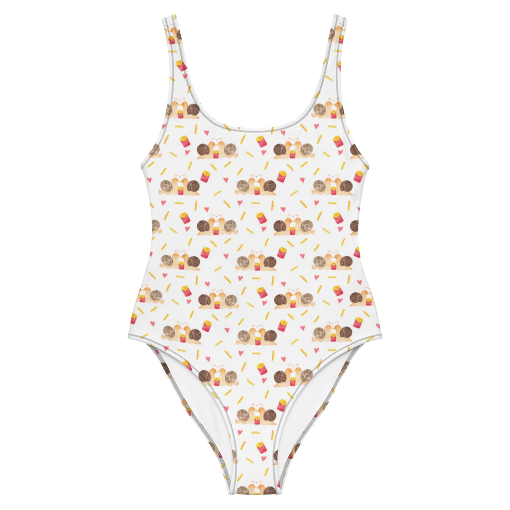 Badeanzug Schnecken Liebe Muster Badebekleidung, Bademode, Badeanzug, Swimsuit, Rückenfreier Badeanzug, Luxus-Bademode, Liebe, Partner, Freund, Freundin, Ehemann, Ehefrau, Heiraten, Verlobung, Heiratsantrag, Liebesgeschenk, Jahrestag, Hocheitstag