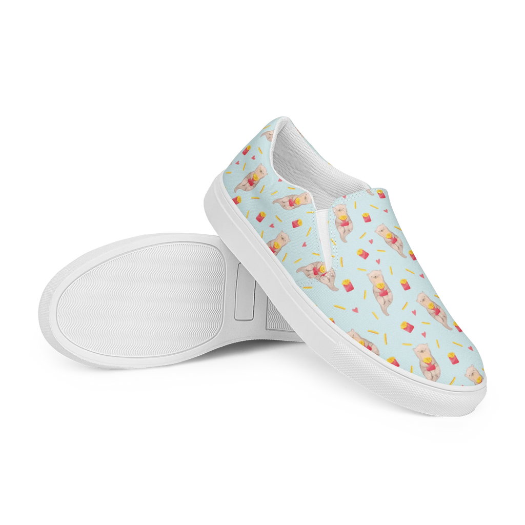 Women's Slipper Otter Fries Mokassins, Slipper Damen, Mokassins Damen, Mokassin Damen, Damen Slipper, Schlupfschuhe Damen, Damen Mokassins, Otter Muster, Pommes Muster, Otter, Pommes