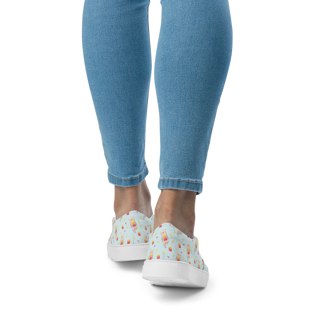 Women's Slipper Otter Fries Mokassins, Slipper Damen, Mokassins Damen, Mokassin Damen, Damen Slipper, Schlupfschuhe Damen, Damen Mokassins, Otter Muster, Pommes Muster, Otter, Pommes