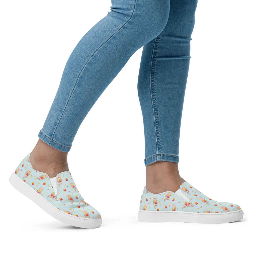 Women's Slipper Otter Fries Mokassins, Slipper Damen, Mokassins Damen, Mokassin Damen, Damen Slipper, Schlupfschuhe Damen, Damen Mokassins, Otter Muster, Pommes Muster, Otter, Pommes