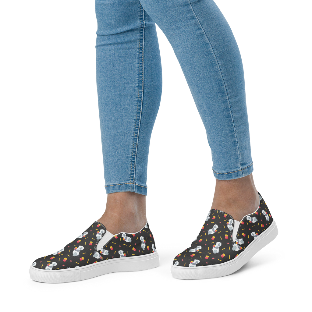 Damen Slipper Panda Pommes Muster Mokassins, Slipper Damen, Mokassins Damen, Mokassin Damen, Damen Slipper, Schlupfschuhe Damen, Damen Mokassins, Panda Muster, Pommes Muster, Panda, Pommes