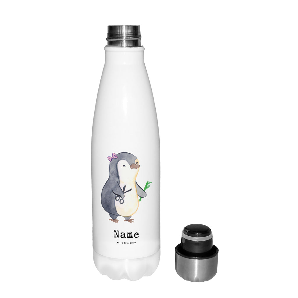 Personalisierte Thermosflasche Hairstylistin mit Herz Personalisierte Isolierflasche, Personalisierte Thermoflasche, Personalisierte Trinkflasche, Trinkflasche Mit Namen, Wunschname, Bedrucken, Namensflasche, Beruf, Ausbildung, Jubiläum, Abschied, Rente, Kollege, Kollegin, Geschenk, Schenken, Arbeitskollege, Mitarbeiter, Firma, Danke, Dankeschön, Frisörin, Haarstylistin, Hairstylistin, Friseursalon