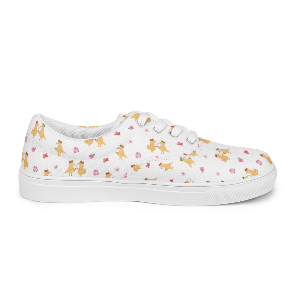 Damen Stoffschuhe Fuchs Blumen Muster Fuchs, Füchse, Fox, Liebe, Freundin, Fuchsmädchen, Blumenmädchen, Freundinnen, Liebesbeweis, Blume, Blumen, Motivation, Freude, ich, mich, Selbstliebe