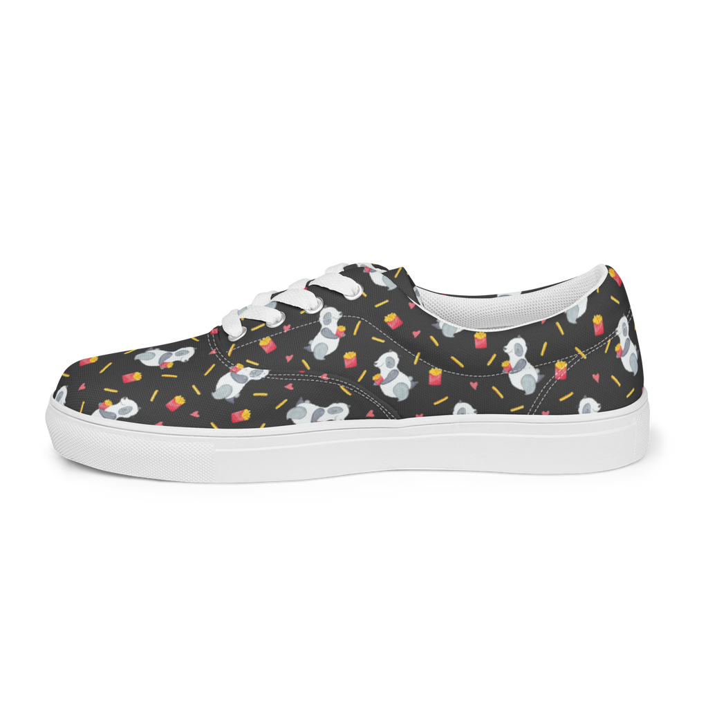 Damen Stoffschuhe Panda Pommes Muster Panda Muster, Pommes Muster, Panda, Pommes