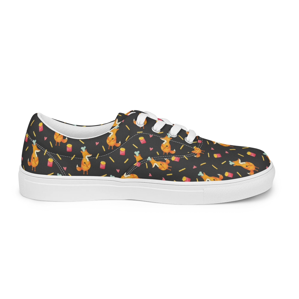 Women's Fabric Shoes Fox Fries Fuchs Muster, Pommes Muster, Pommes, Fuchs, Pomes Frites