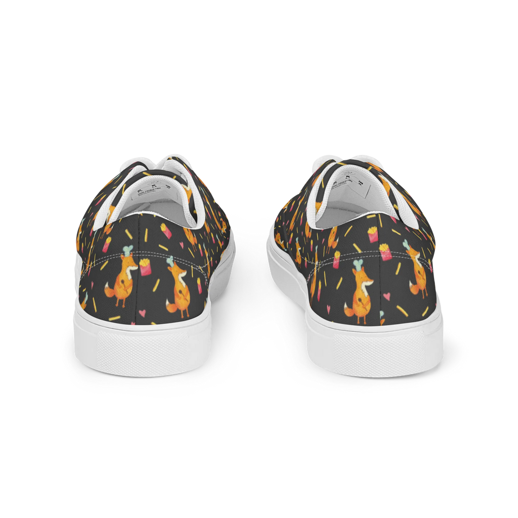 Women's Fabric Shoes Fox Fries Fuchs Muster, Pommes Muster, Pommes, Fuchs, Pomes Frites