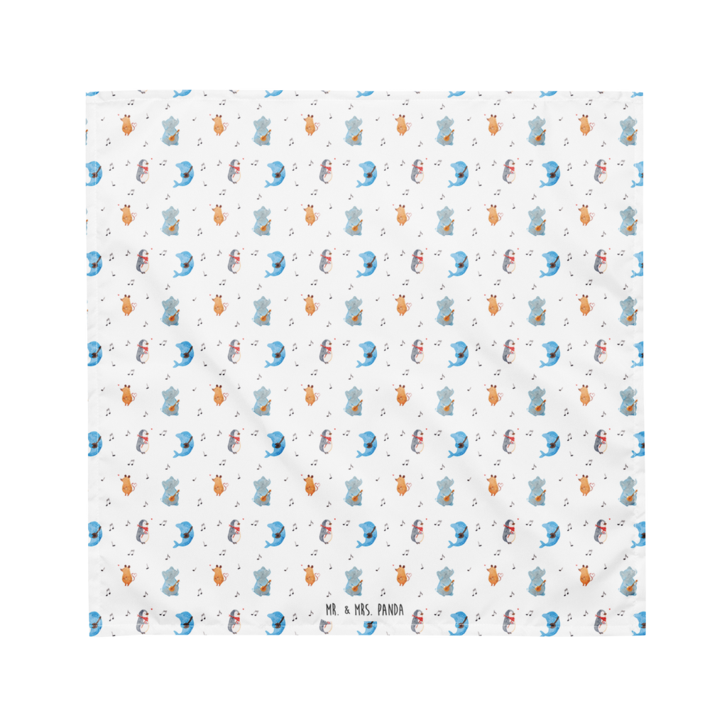 Bandana Big Band Muster Bandana, Kopftuch, Halstuch, Multifunktionstuch, Design Bandana, Bandana Tuch, Sportbandana, Sport Bandana, Bandana kaufen, Tiermotive, Gute Laune, lustige Sprüche, Tiere, Hund, Pinguin, Maus, Elefant, Delfin, Gitarre, Band, Triangel, Musikanten, Musik