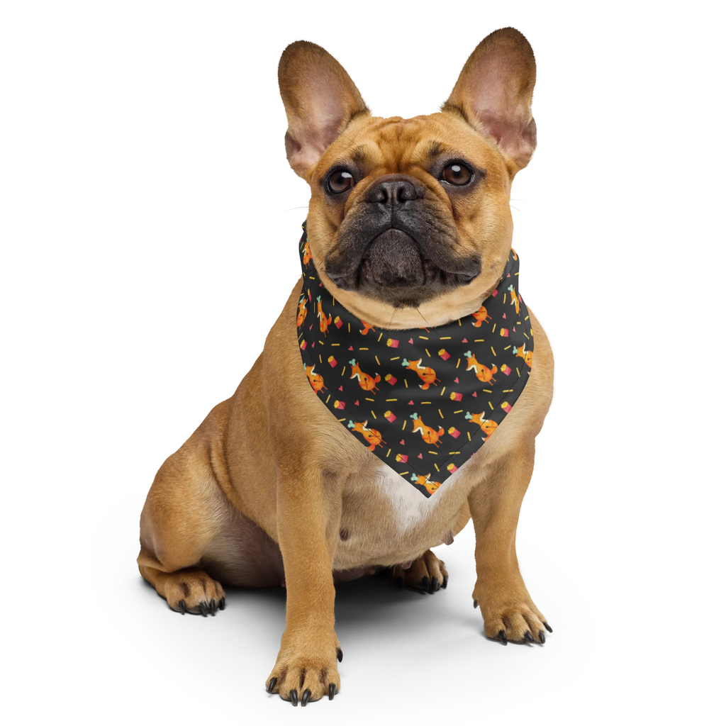 Bandana Fuchs Pommes Muster Bandana, Kopftuch, Halstuch, Multifunktionstuch, Design Bandana, Bandana Tuch, Sportbandana, Sport Bandana, Bandana kaufen, Fuchs Muster, Pommes Muster, Pommes, Fuchs, Pomes Frites