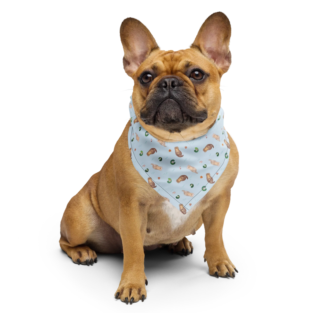 Bandana Otter Muschel Muster Bandana, Kopftuch, Halstuch, Multifunktionstuch, Design Bandana, Bandana Tuch, Sportbandana, Sport Bandana, Bandana kaufen, Otter, Fischotter, Seeotter, Otterliebe, grübeln, träumen, Motivation, Tagträumen, Büro