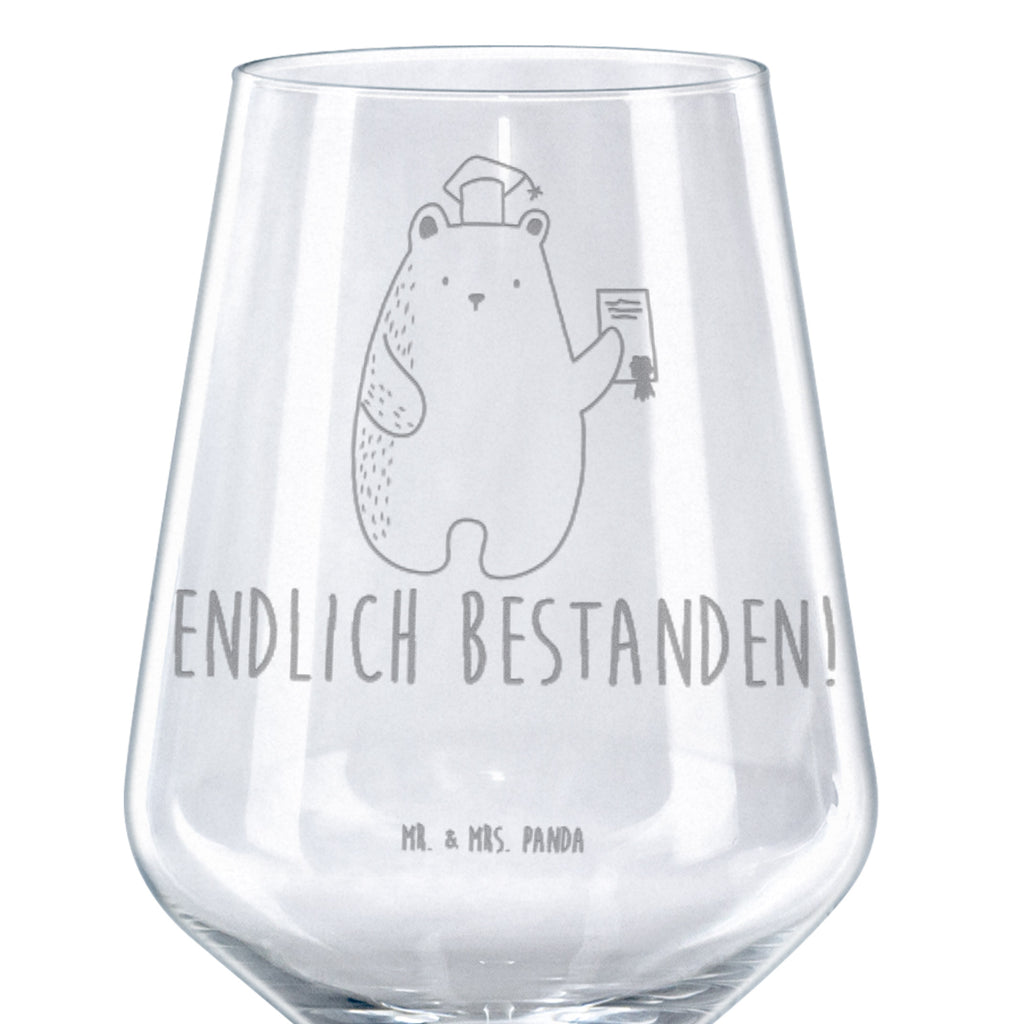 Rotwein Glas Prüfungsbär Rotweinglas, Weinglas, Rotwein Glas, Weinglas mit Gravur, Geschenk für Weinliebhaber, Spülmaschinenfeste Weingläser, Hochwertige Weinaccessoires, Bär, Teddy, Teddybär, Abitur, Prüfungen, Prüfung bestanden, Abschluss, Zeugnis, Abschlusszeugnis