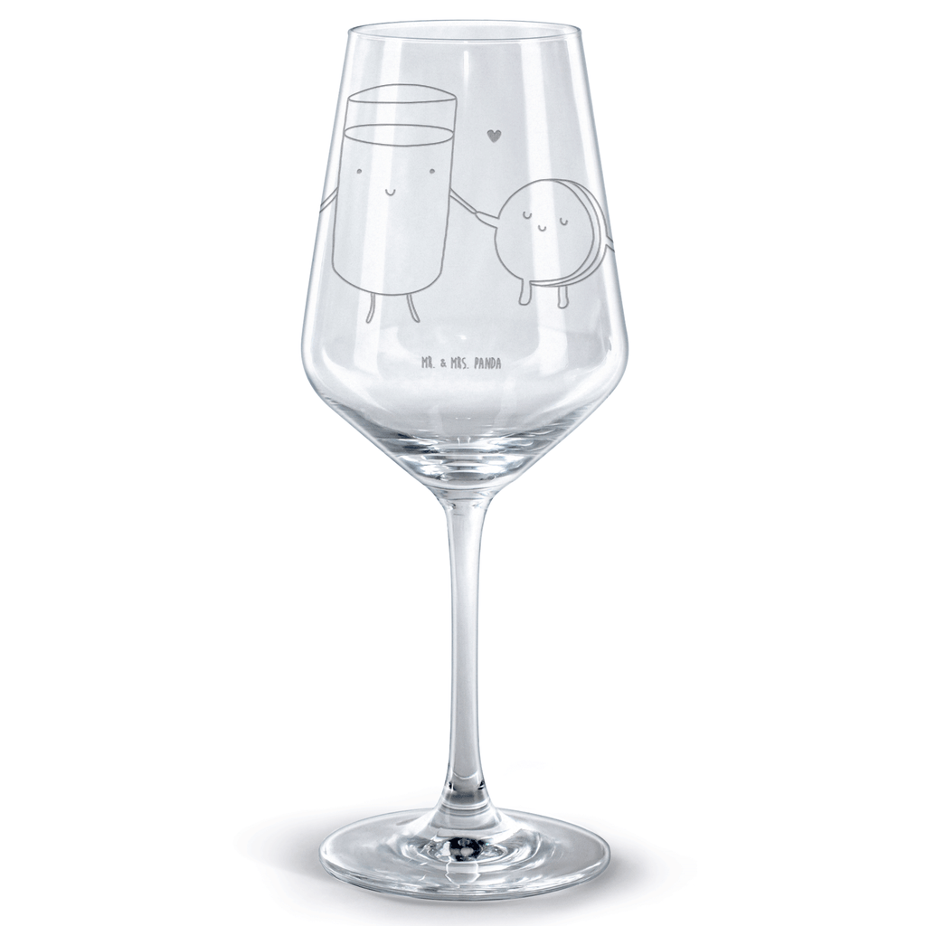 Rotwein Glas Milch & Keks Rotweinglas, Weinglas, Rotwein Glas, Weinglas mit Gravur, Geschenk für Weinliebhaber, Spülmaschinenfeste Weingläser, Hochwertige Weinaccessoires, Tiermotive, Gute Laune, lustige Sprüche, Tiere, Milk, Cookie, Milch, Keks, Kekse, Kaffee, Einladung Frühstück, Motiv süß, romantisch, perfektes Paar