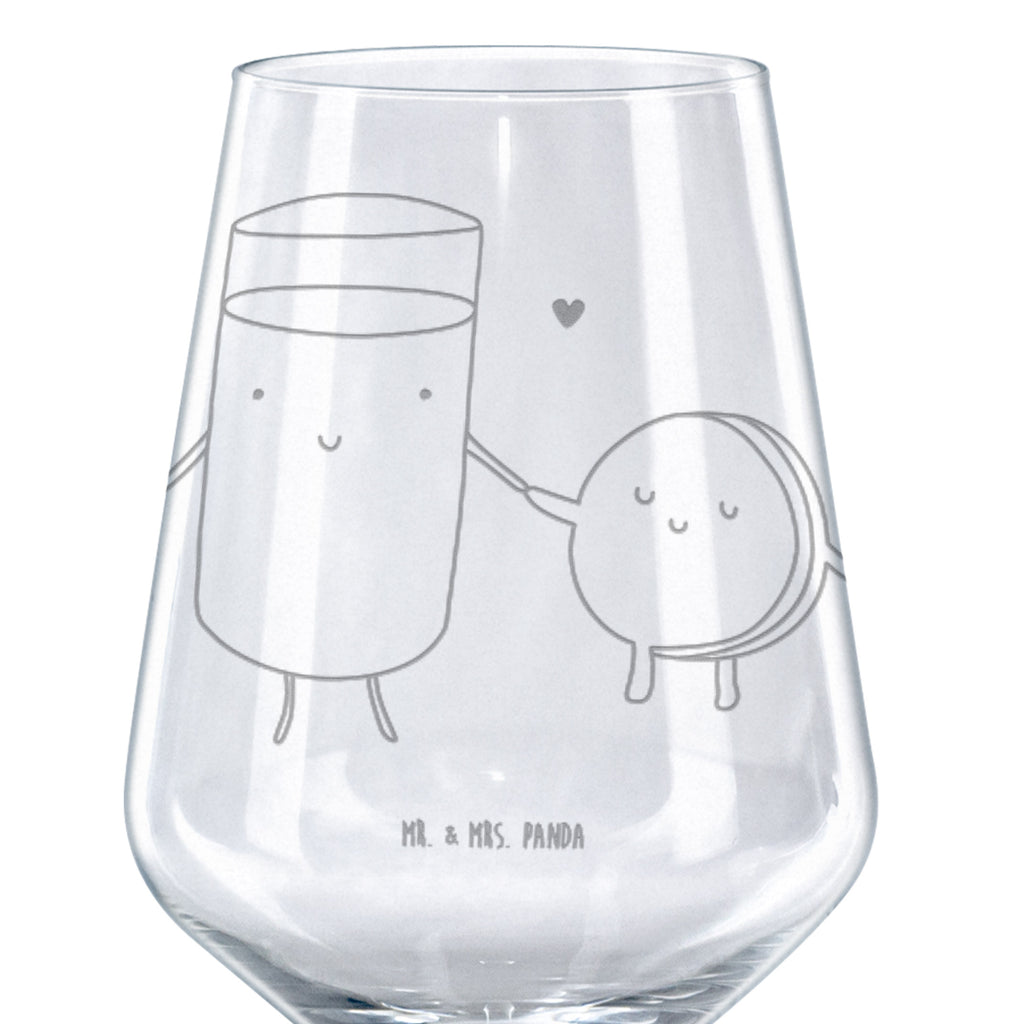 Rotwein Glas Milch & Keks Rotweinglas, Weinglas, Rotwein Glas, Weinglas mit Gravur, Geschenk für Weinliebhaber, Spülmaschinenfeste Weingläser, Hochwertige Weinaccessoires, Tiermotive, Gute Laune, lustige Sprüche, Tiere, Milk, Cookie, Milch, Keks, Kekse, Kaffee, Einladung Frühstück, Motiv süß, romantisch, perfektes Paar