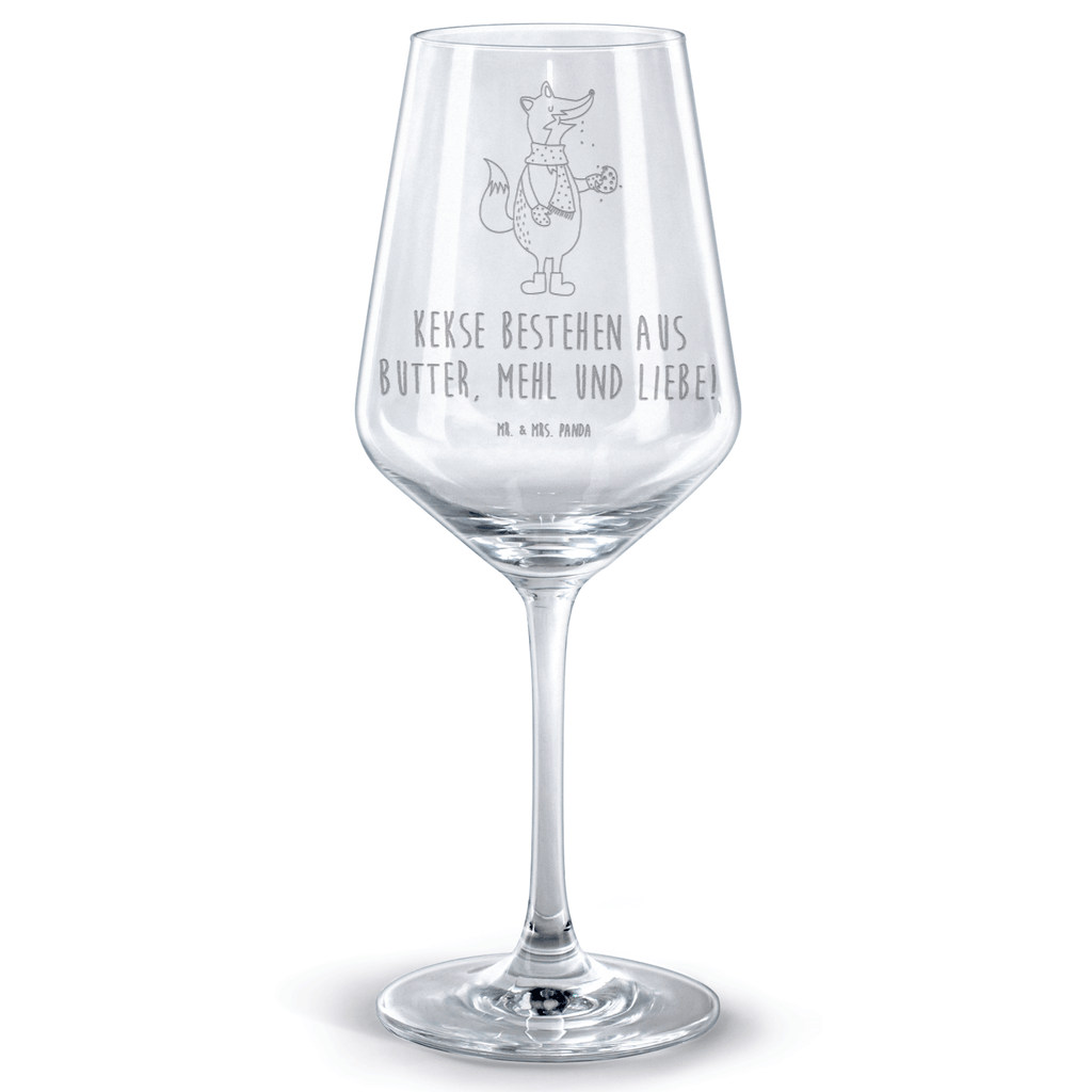 Rotwein Glas Fuchs Keks Rotweinglas, Weinglas, Rotwein Glas, Weinglas mit Gravur, Geschenk für Weinliebhaber, Spülmaschinenfeste Weingläser, Hochwertige Weinaccessoires, Fuchs, Füchse, Backen Spruch, Kekse, Winter, Weihnachtszeit, Plätzchen, Liebe, Küche Deko