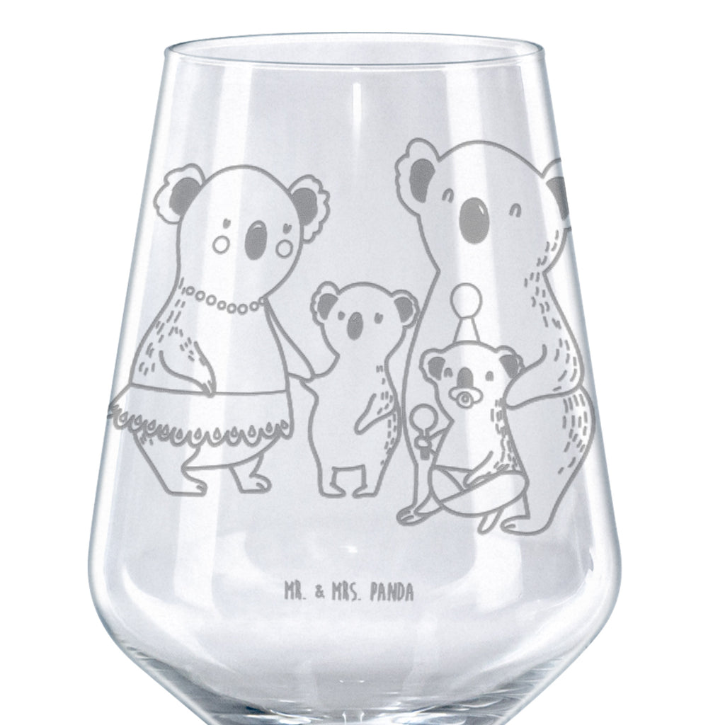 Rotwein Glas Koala Familie Rotweinglas, Weinglas, Rotwein Glas, Weinglas mit Gravur, Geschenk für Weinliebhaber, Spülmaschinenfeste Weingläser, Hochwertige Weinaccessoires, Familie, Vatertag, Muttertag, Bruder, Schwester, Mama, Papa, Oma, Opa, Koala, Koalas, Family, Kinder, Geschwister, Familienleben