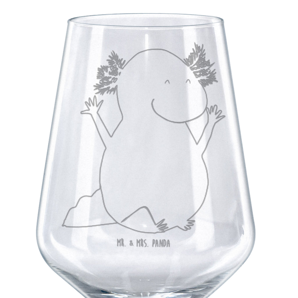 Rotwein Glas Axolotl Hurra Rotweinglas, Weinglas, Rotwein Glas, Weinglas mit Gravur, Geschenk für Weinliebhaber, Spülmaschinenfeste Weingläser, Hochwertige Weinaccessoires, Axolotl, Molch, Axolot, Schwanzlurch, Lurch, Lurche, fröhlich, Spaß, Freude, Motivation, Zufriedenheit