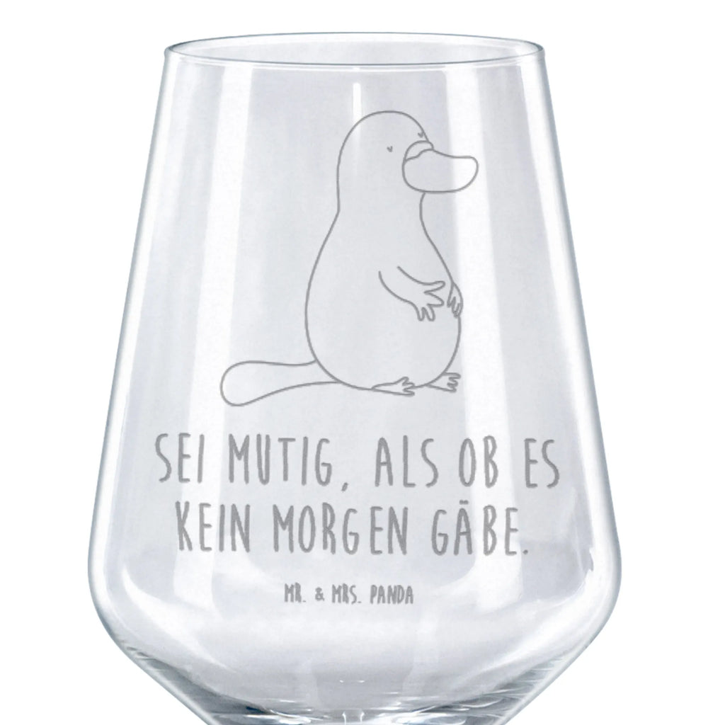 Rotwein Glas Schnabeltier mutig Rotweinglas, Weinglas, Rotwein Glas, Weinglas mit Gravur, Geschenk für Weinliebhaber, Spülmaschinenfeste Weingläser, Hochwertige Weinaccessoires, Meerestiere, Meer, Urlaub, Schnabeltier, Mut, mutig, Lebensweisheit, Schnabeltiere, Motivation, Training, Büro, Arbeit, Neuanfang, Neustart, Weltreise, Raodtrip