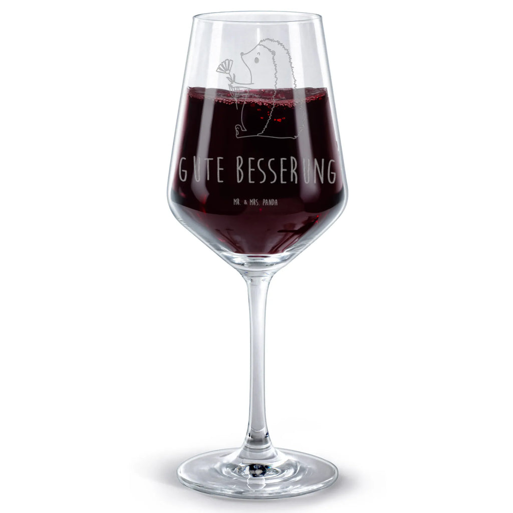 Rotwein Glas Igel mit Blume Rotweinglas, Weinglas, Rotwein Glas, Weinglas mit Gravur, Geschenk für Weinliebhaber, Spülmaschinenfeste Weingläser, Hochwertige Weinaccessoires, Tiermotive, Gute Laune, lustige Sprüche, Tiere, Igel, Gute Besserung, Genesungswünsche, Krankheit, Krankenhaus, krank, Besuch