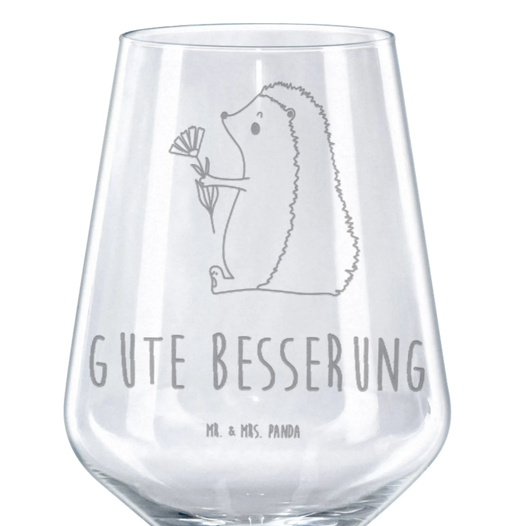 Rotwein Glas Igel mit Blume Rotweinglas, Weinglas, Rotwein Glas, Weinglas mit Gravur, Geschenk für Weinliebhaber, Spülmaschinenfeste Weingläser, Hochwertige Weinaccessoires, Tiermotive, Gute Laune, lustige Sprüche, Tiere, Igel, Gute Besserung, Genesungswünsche, Krankheit, Krankenhaus, krank, Besuch