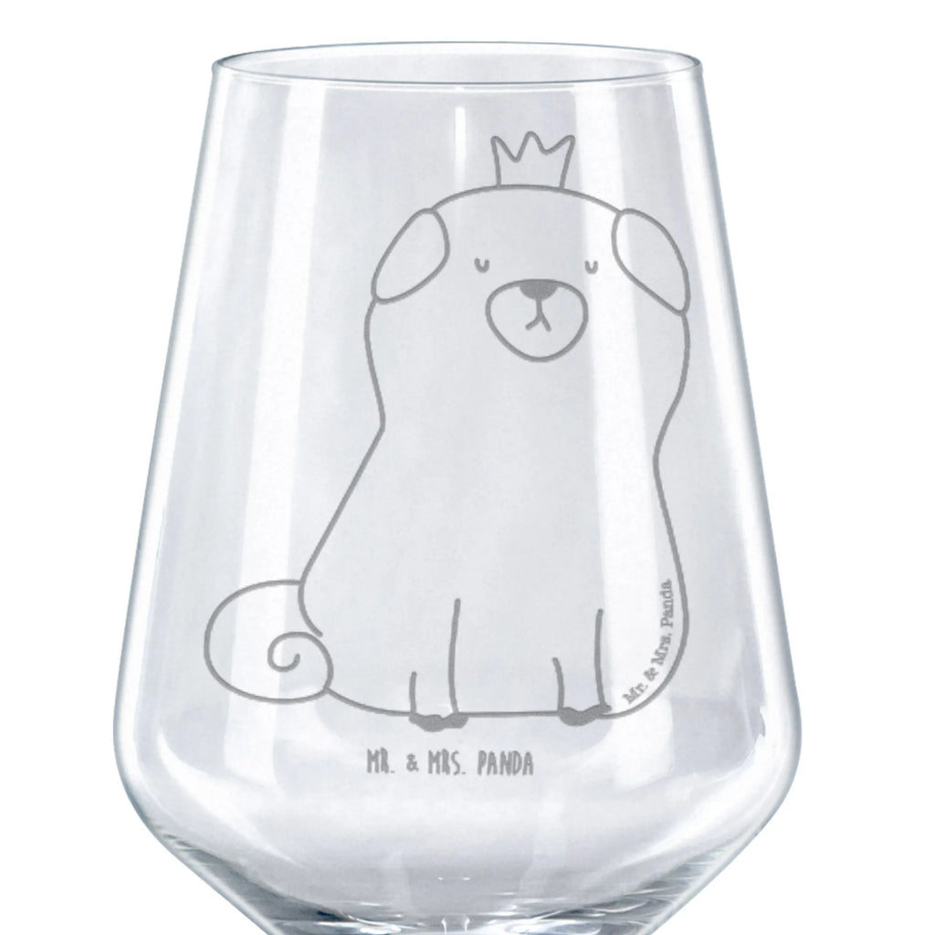 Rotwein Glas Mops Krone Rotweinglas, Weinglas, Rotwein Glas, Weinglas mit Gravur, Geschenk für Weinliebhaber, Spülmaschinenfeste Weingläser, Hochwertige Weinaccessoires, Hund, Hundemotiv, Haustier, Hunderasse, Tierliebhaber, Hundebesitzer, Sprüche, Mops, allergisch, kinderlos, Hausregel, Hundebesitzer. Spruch, lustig