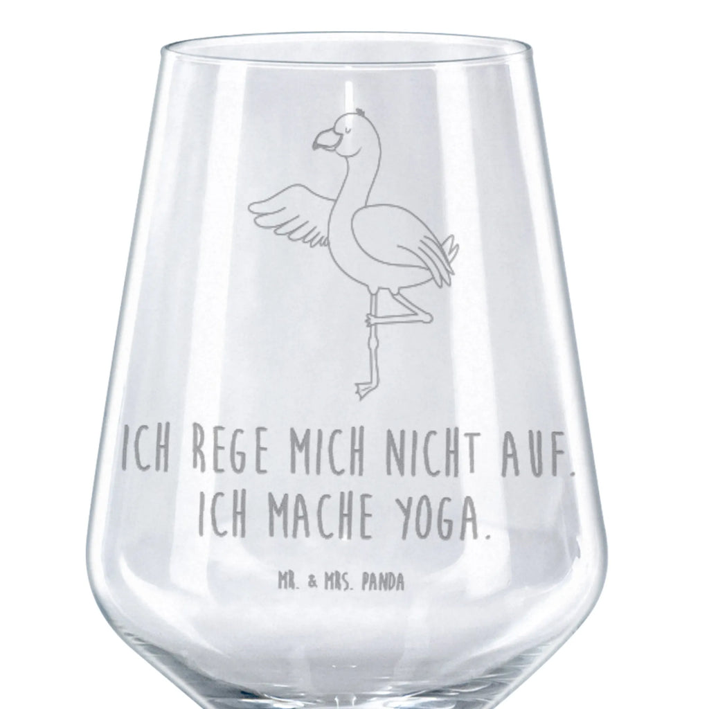 Rotwein Glas Flamingo Yoga Rotweinglas, Weinglas, Rotwein Glas, Weinglas mit Gravur, Geschenk für Weinliebhaber, Spülmaschinenfeste Weingläser, Hochwertige Weinaccessoires, Flamingo, Vogel, Yoga, Namaste, Achtsamkeit, Yoga-Übung, Entspannung, Ärger, Aufregen, Tiefenentspannung