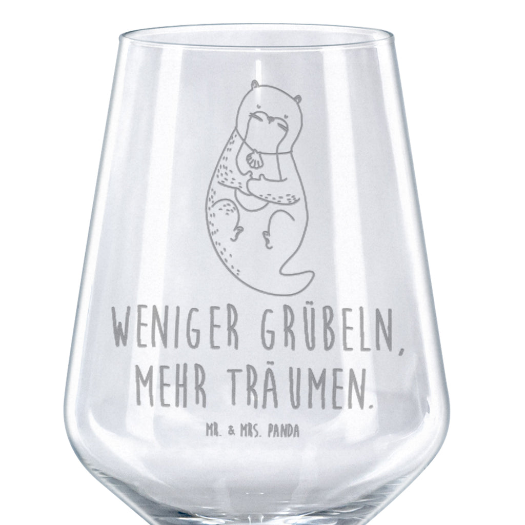 Rotwein Glas Otter mit Muschelmedaillon Rotweinglas, Weinglas, Rotwein Glas, Weinglas mit Gravur, Geschenk für Weinliebhaber, Spülmaschinenfeste Weingläser, Hochwertige Weinaccessoires, Otter, Fischotter, Seeotter, Otterliebe, grübeln, träumen, Motivation, Tagträumen, Büro