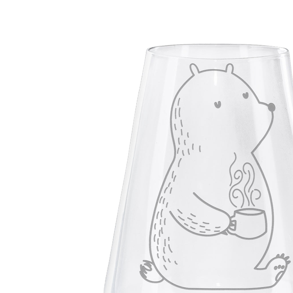 Weißwein Glas Bär Kaffee Weißweinglas, Weinglas, Weißwein Glas, Weinglas mit Gravur, Geschenk für Weinliebhaber, Spülmaschinenfeste Weingläser, Hochwertige Weinaccessoires, Bär, Teddy, Teddybär, Kaffee, Coffee, Bären, guten Morgen, Morgenroutine, Welt erobern, Welt retten, Motivation