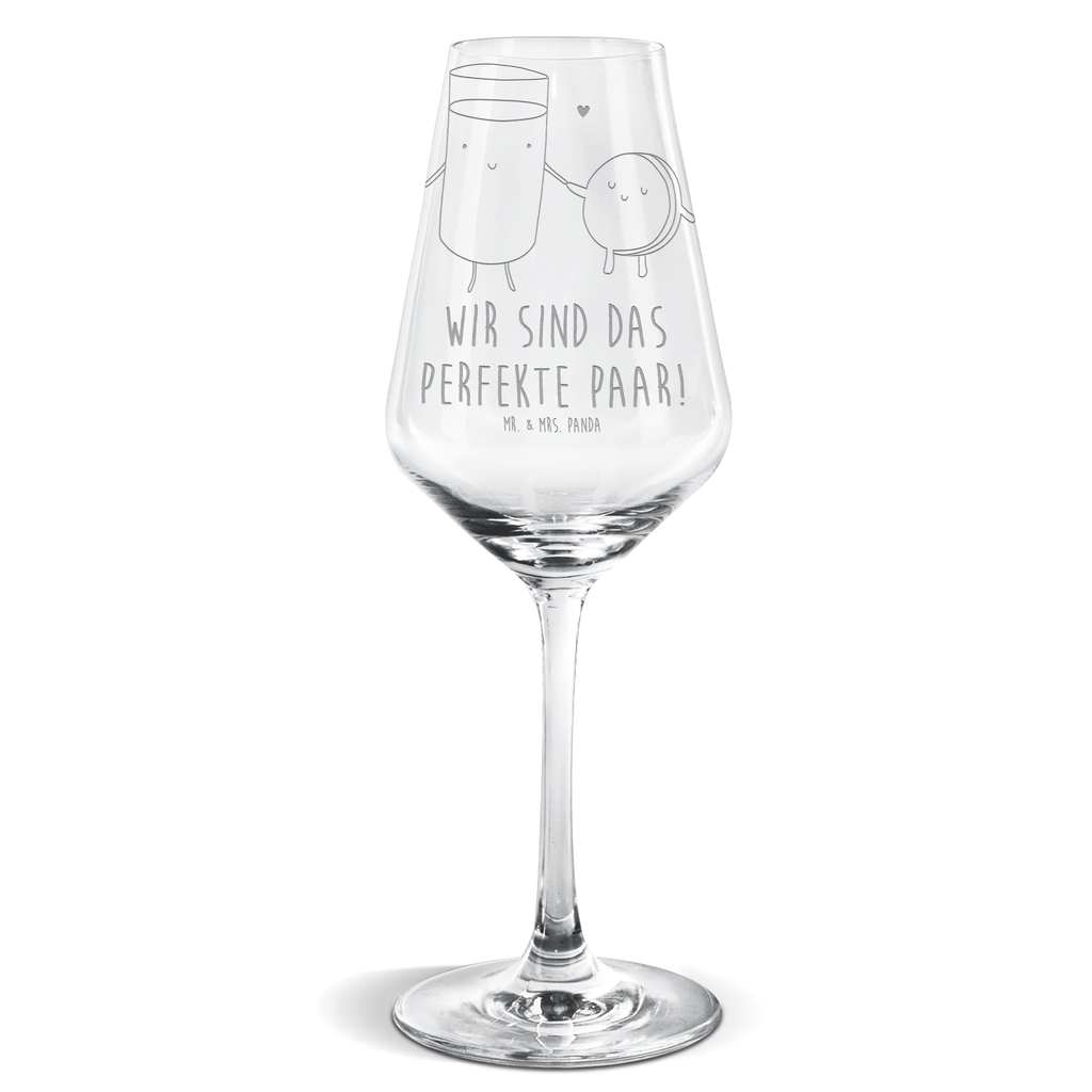 Weißwein Glas Milch & Keks Weißweinglas, Weinglas, Weißwein Glas, Weinglas mit Gravur, Geschenk für Weinliebhaber, Spülmaschinenfeste Weingläser, Hochwertige Weinaccessoires, Tiermotive, Gute Laune, lustige Sprüche, Tiere, Milk, Cookie, Milch, Keks, Kekse, Kaffee, Einladung Frühstück, Motiv süß, romantisch, perfektes Paar