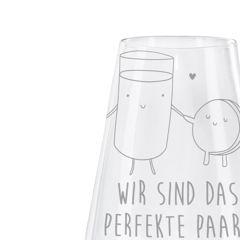 Weißwein Glas Milch & Keks Weißweinglas, Weinglas, Weißwein Glas, Weinglas mit Gravur, Geschenk für Weinliebhaber, Spülmaschinenfeste Weingläser, Hochwertige Weinaccessoires, Tiermotive, Gute Laune, lustige Sprüche, Tiere, Milk, Cookie, Milch, Keks, Kekse, Kaffee, Einladung Frühstück, Motiv süß, romantisch, perfektes Paar