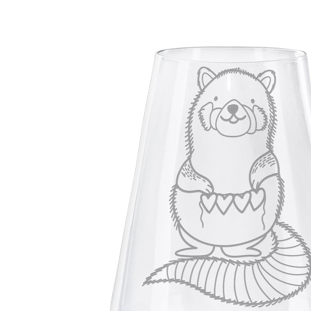 Weißwein Glas Roter Panda Weißweinglas, Weinglas, Weißwein Glas, Weinglas mit Gravur, Geschenk für Weinliebhaber, Spülmaschinenfeste Weingläser, Hochwertige Weinaccessoires, Tiermotive, Gute Laune, lustige Sprüche, Tiere, Panda, Liebe, Rot, Herz, Liebling, Lieblingsmensch