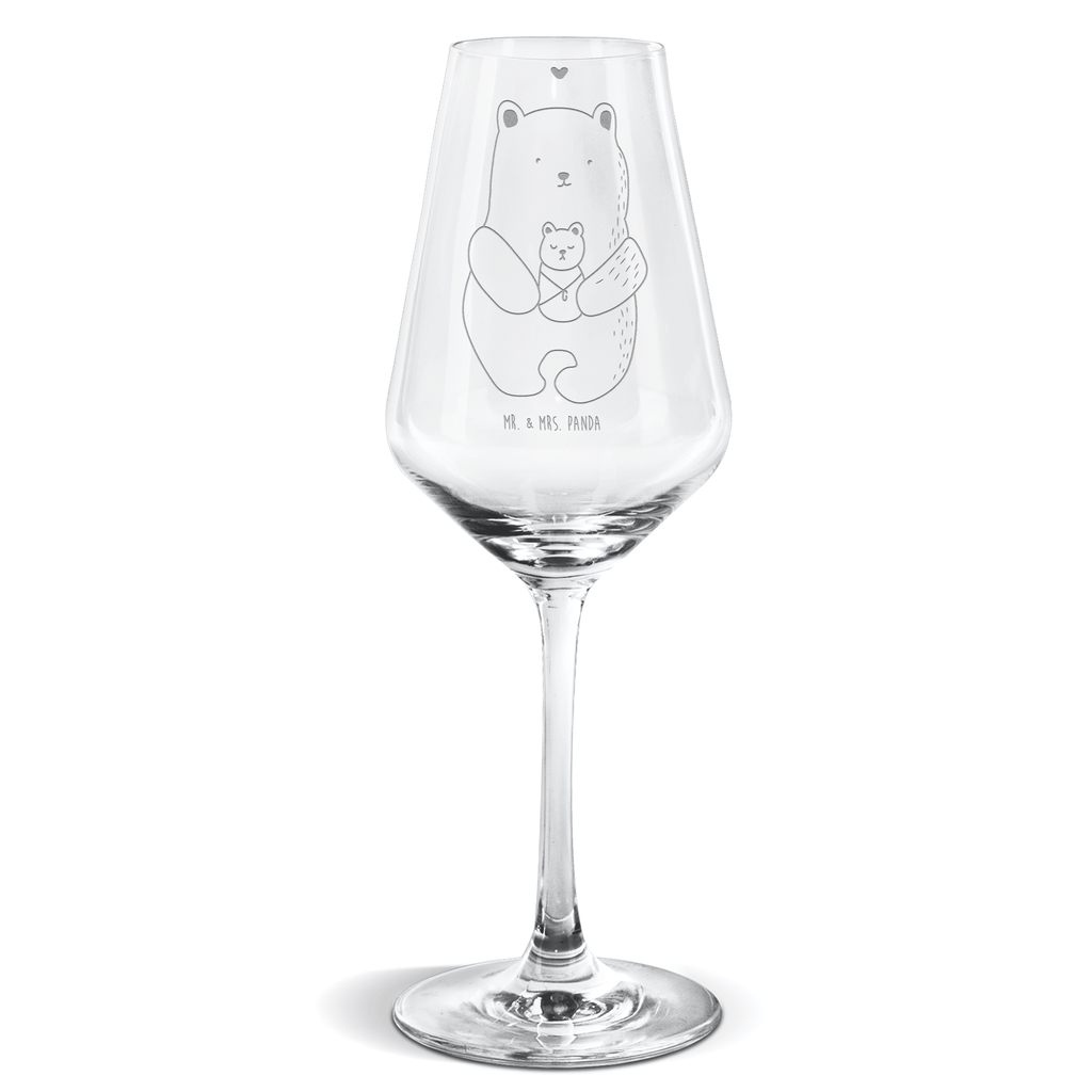 Weißwein Glas Bär mit Baby Weißweinglas, Weinglas, Weißwein Glas, Weinglas mit Gravur, Geschenk für Weinliebhaber, Spülmaschinenfeste Weingläser, Hochwertige Weinaccessoires, Bär, Teddy, Teddybär, Eltern, Mutter, Baby, Taufe, Geburt, Nichte, Neffe, Enkel, Enkelin, Täufling, Geburtstag, Glückwunsch