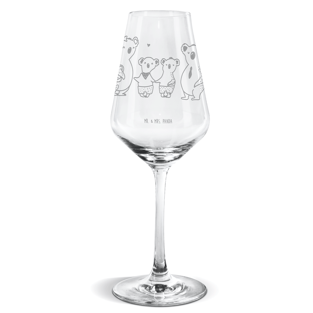 Weißwein Glas Koala Familie zwei Weißweinglas, Weinglas, Weißwein Glas, Weinglas mit Gravur, Geschenk für Weinliebhaber, Spülmaschinenfeste Weingläser, Hochwertige Weinaccessoires, Familie, Vatertag, Muttertag, Bruder, Schwester, Mama, Papa, Oma, Opa, Koala, Koalabär, beste Familie, Familienzeit, Familienleben, Koalafamilie, Lieblingsfamilie