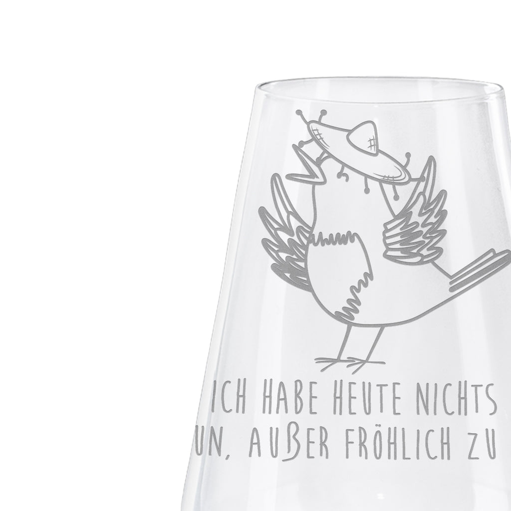 Weißwein Glas Rabe mit Sombrero Weißweinglas, Weinglas, Weißwein Glas, Weinglas mit Gravur, Geschenk für Weinliebhaber, Spülmaschinenfeste Weingläser, Hochwertige Weinaccessoires, Tiermotive, Gute Laune, lustige Sprüche, Tiere, Rabe, Vogel, Vögel, Spruch positiv, fröhlich sein, glücklich sein, Glück Spruch, froh, Elster, Motivation