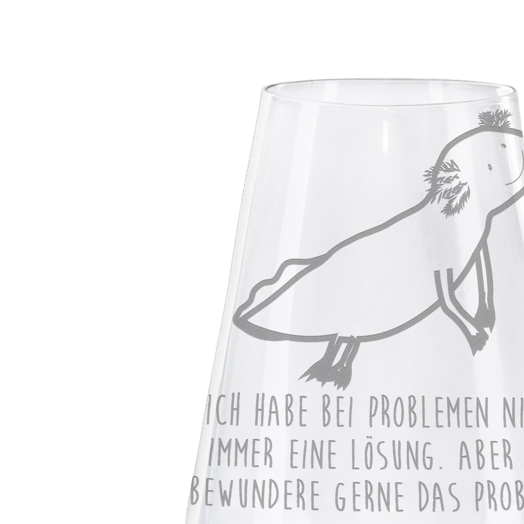 Weißwein Glas Axolotl schwimmt Weißweinglas, Weinglas, Weißwein Glas, Weinglas mit Gravur, Geschenk für Weinliebhaber, Spülmaschinenfeste Weingläser, Hochwertige Weinaccessoires, Axolotl, Molch, Axolot, Schwanzlurch, Lurch, Lurche, Problem, Probleme, Lösungen, Motivation