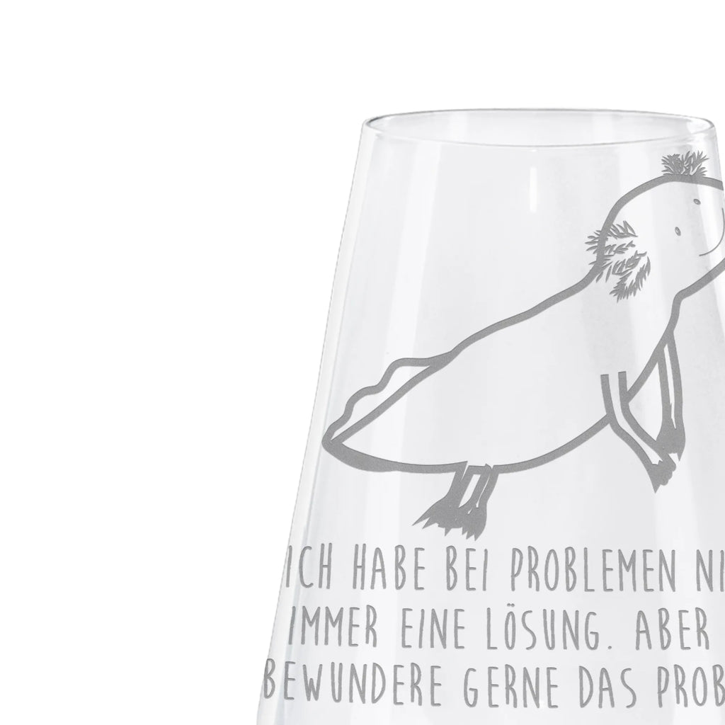 Weißwein Glas Axolotl schwimmt Weißweinglas, Weinglas, Weißwein Glas, Weinglas mit Gravur, Geschenk für Weinliebhaber, Spülmaschinenfeste Weingläser, Hochwertige Weinaccessoires, Axolotl, Molch, Axolot, Schwanzlurch, Lurch, Lurche, Problem, Probleme, Lösungen, Motivation