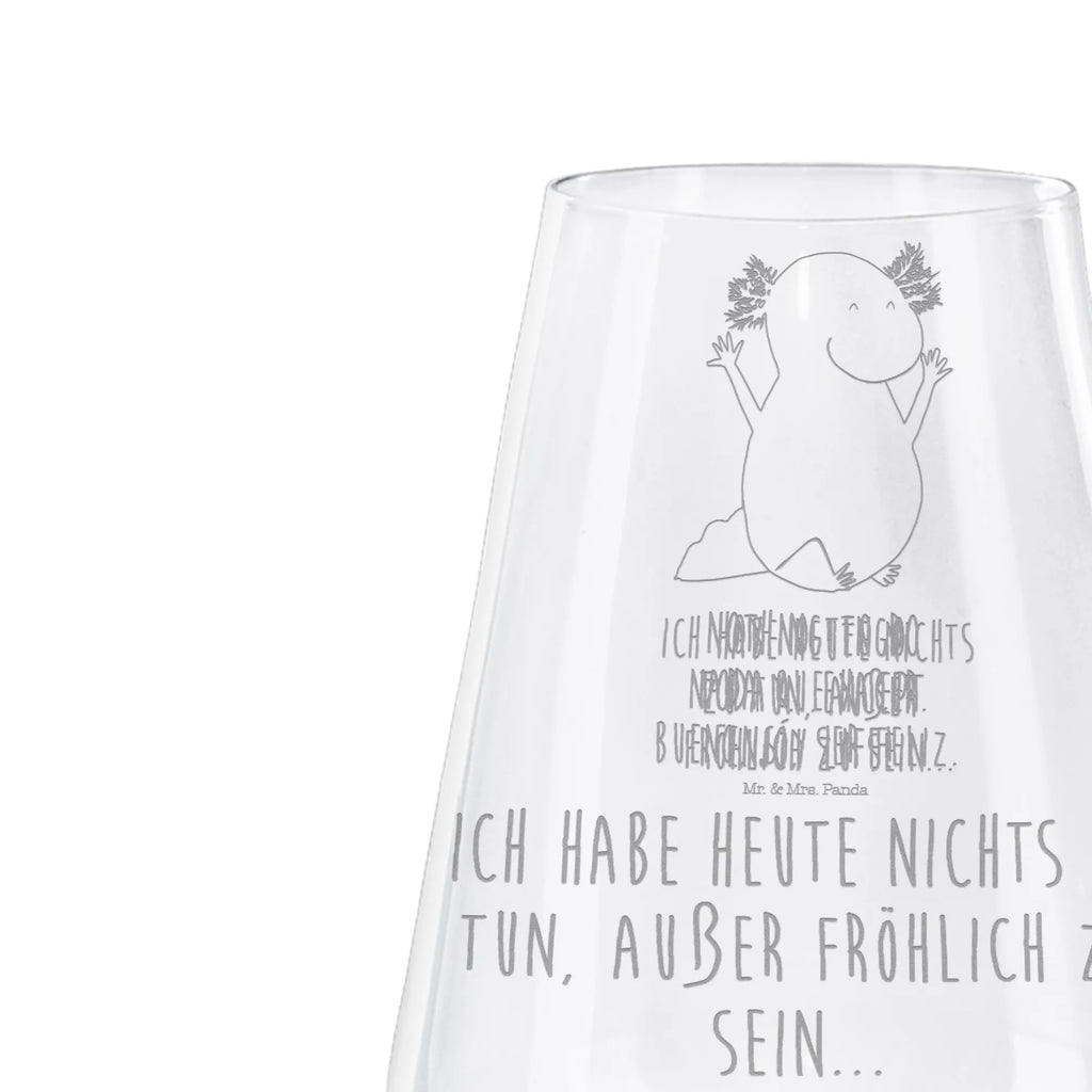 Weißwein Glas Axolotl Hurra Weißweinglas, Weinglas, Weißwein Glas, Weinglas mit Gravur, Geschenk für Weinliebhaber, Spülmaschinenfeste Weingläser, Hochwertige Weinaccessoires, Axolotl, Molch, Axolot, Schwanzlurch, Lurch, Lurche, fröhlich, Spaß, Freude, Motivation, Zufriedenheit