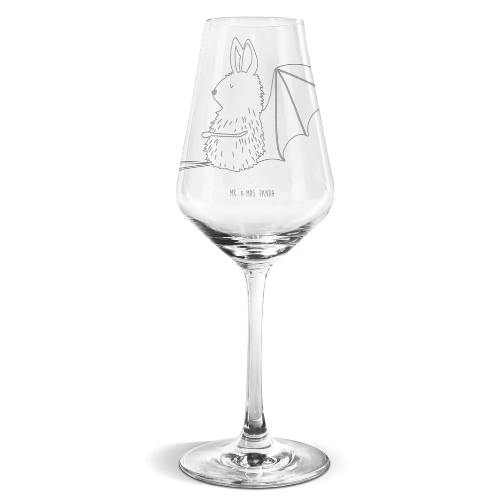 Weißwein Glas Fledermaus sitzend Weißweinglas, Weinglas, Weißwein Glas, Weinglas mit Gravur, Geschenk für Weinliebhaber, Spülmaschinenfeste Weingläser, Hochwertige Weinaccessoires, Tiermotive, Gute Laune, lustige Sprüche, Tiere, Fledermaus, Fledermäuse, Motivation, entspannen