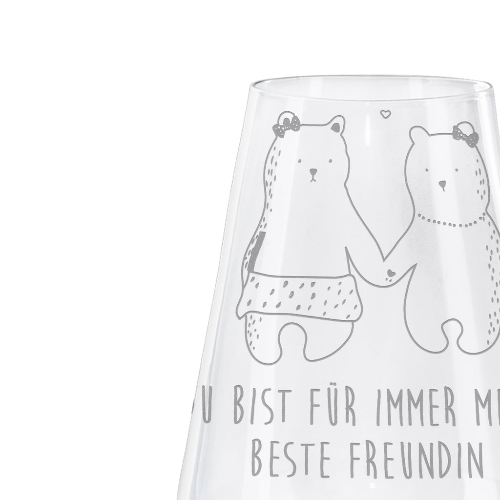 Weißwein Glas Bär Freundin Weißweinglas, Weinglas, Weißwein Glas, Weinglas mit Gravur, Geschenk für Weinliebhaber, Spülmaschinenfeste Weingläser, Hochwertige Weinaccessoires, Bär, Teddy, Teddybär, Bär Freundin Beste Freund Liebe Liebesbeweis Verliebt Kumpel Kumpeliene