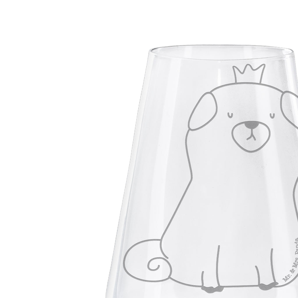 Weißwein Glas Mops Krone Weißweinglas, Weinglas, Weißwein Glas, Weinglas mit Gravur, Geschenk für Weinliebhaber, Spülmaschinenfeste Weingläser, Hochwertige Weinaccessoires, Hund, Hundemotiv, Haustier, Hunderasse, Tierliebhaber, Hundebesitzer, Sprüche, Mops, allergisch, kinderlos, Hausregel, Hundebesitzer. Spruch, lustig