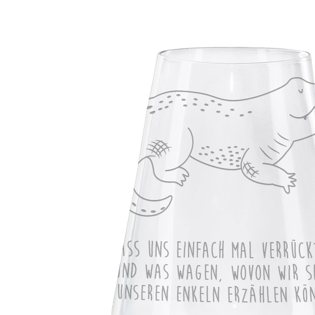 Weißwein Glas Krokodil Weißweinglas, Weinglas, Weißwein Glas, Weinglas mit Gravur, Geschenk für Weinliebhaber, Spülmaschinenfeste Weingläser, Hochwertige Weinaccessoires, Meerestiere, Meer, Urlaub, Krokodil, Krokodile, verrückt sein, spontan sein, Abenteuerlust, Reiselust, Freundin, beste Freundin, Lieblingsmensch